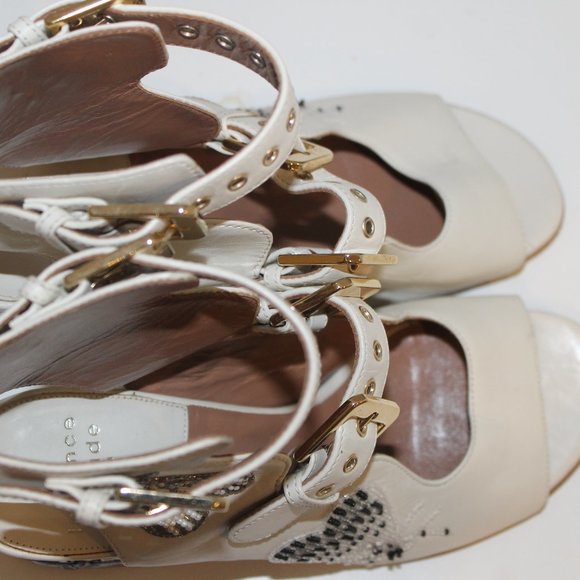 LAURENCE DACADE NELEN EDEN BEADED IVORY WHITE SANDALS - Picture 13 of 16